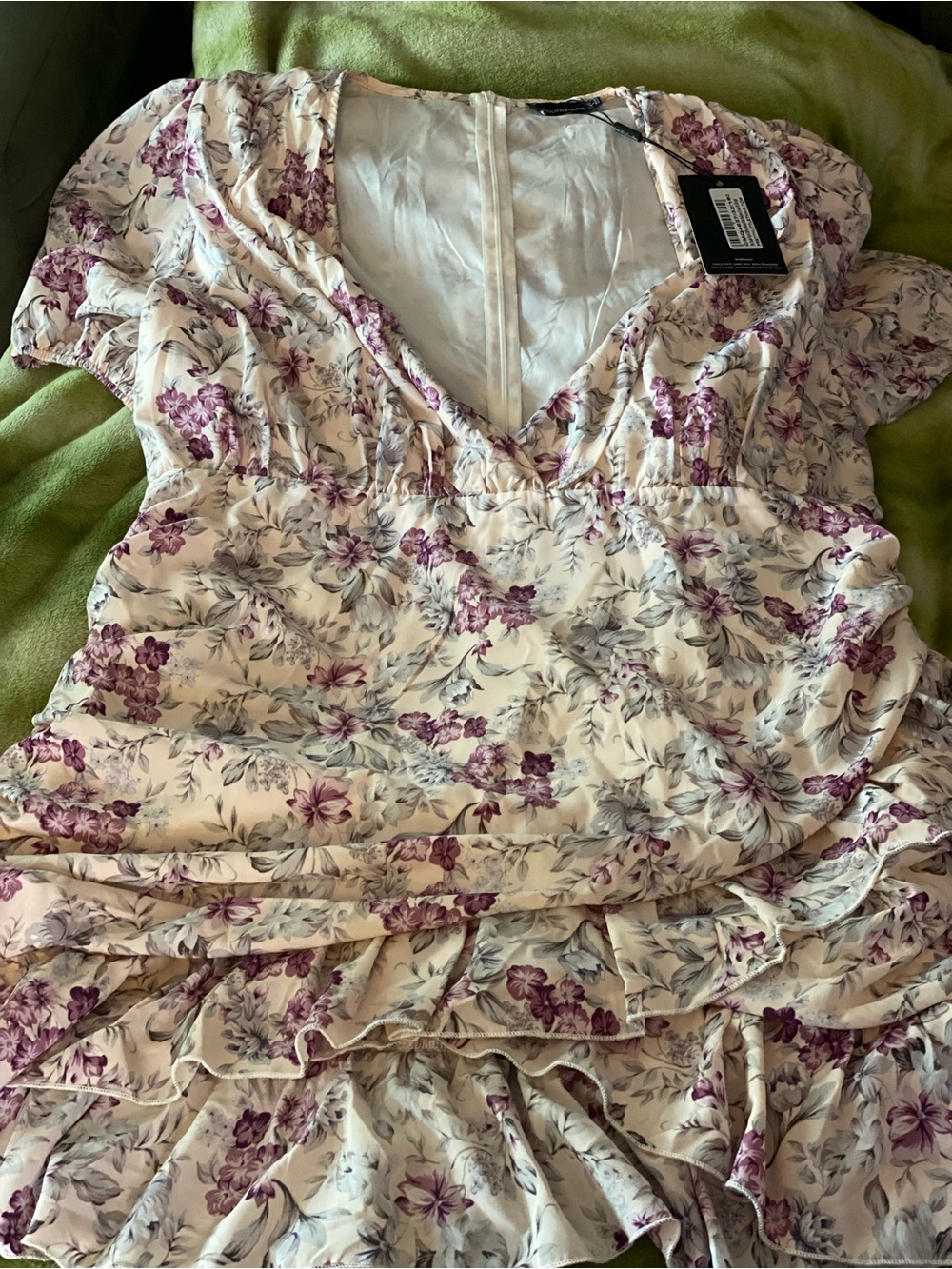 Floral Ruched PrettyLittleThing Dress